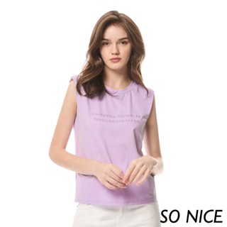 SO NICE【特惠】立體字母無袖上衣｜都會時尚女裝 【75341020】