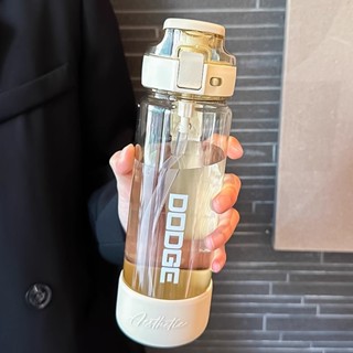 現貨 道奇悅享tritan隨行杯 520ml/780ml防燙防漏運動水壺 戶外手提便攜吸管水壺 彈蓋安全鎖提手附杯墊水壺