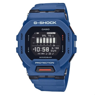 【CASIO 卡西歐】G-SHOCK 纖薄運動系藍芽計時手錶 海軍藍 GBD-200-2 45.9mm