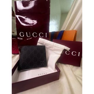 日本限定款gucci老花男用短皮夾