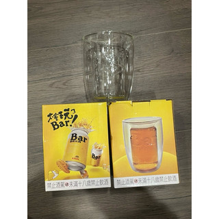 ✨全新✨ Kirin 一番搾Bar麒麟啤酒罐形造型玻璃雙層杯 啤酒杯
