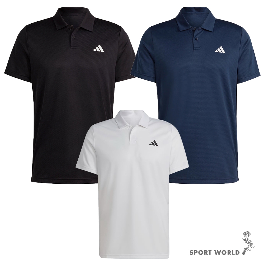 Adidas 短袖POLO衫 男裝 排汗 黑/藍/白【運動世界】HS3236/HS3237/HT7182
