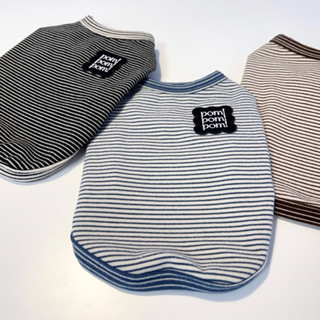 OOPET ♡ 現貨｜韓國 POM! 條紋上衣 S-2XL｜韓國品牌 韓國寵物服飾 寵物衣服 狗狗衣服 貓咪衣服