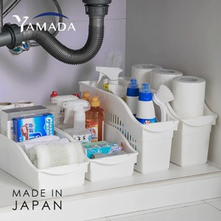 日本YAMADA 櫥櫃下收納籃 置物籃 塑膠籃 廚房收納盒 滑輪收納籃 整理籃 儲物盒 附滾輪 附手把 日本製