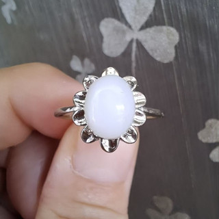 《希晶晶石》白貝母戒指 光澤 實物拍攝 無修圖無濾鏡 一物一拍 臺灣現貨不用等 快速出貨 BEA-B057
