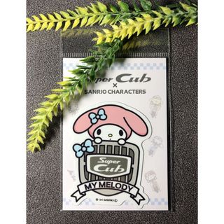 (現貨)日本製_ Super Cub x三麗鷗聯名造型貼紙_美樂蒂_Melody_本田小狼_日本防水貼紙_行李箱貼紙