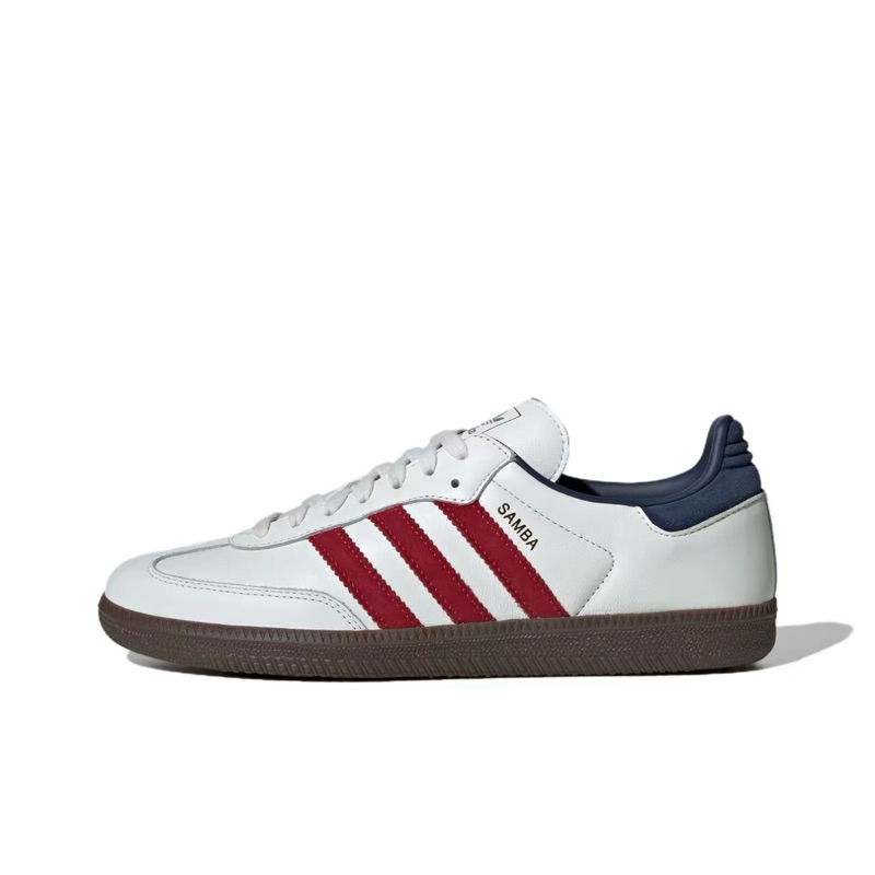ADIDAS ORIGINALS SAMBA 白 紅 深藍 休閒鞋 IH4881
