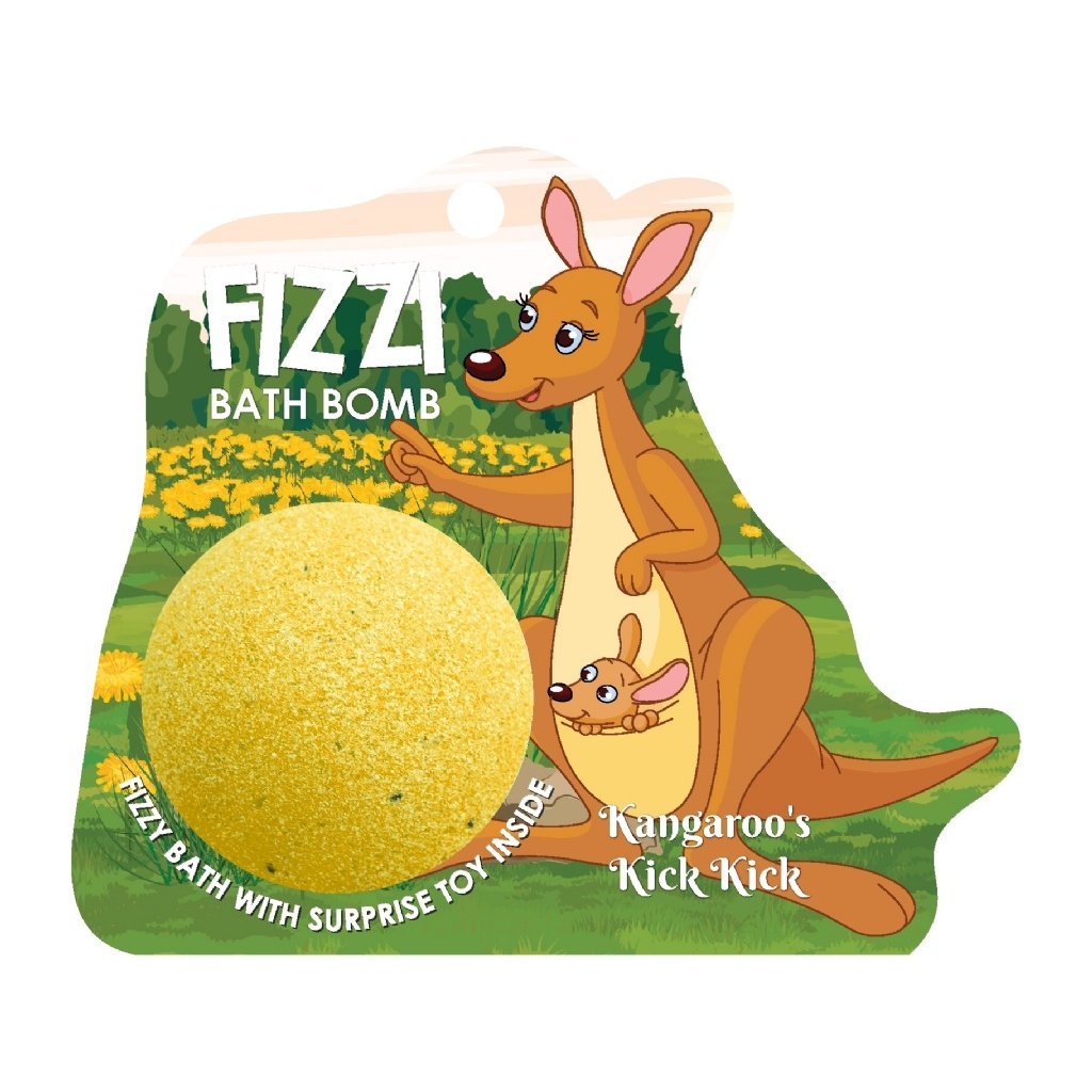 泰國SABOO 炫彩護膚沐浴球100G-叢林動物-KANGAROO'S KICK KICK袋鼠的踢踢  🟥Leko樂選🟥