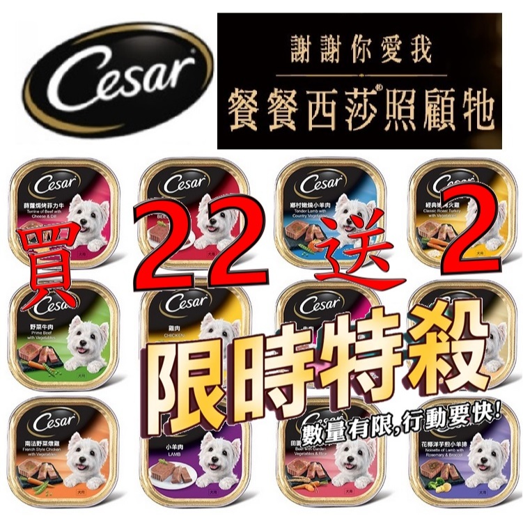 🐾呷胖🐾 Cesar 西莎餐盒 西莎蒸鮮包 自然素材 狗餐盒 狗罐頭 主食罐 寵物餐盒 寵物餐包 西沙 濕糧 寵物罐頭