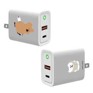 【TOYSELECT】DINOTAENG經典-秘密棉花糖USB3.0+PD20W雙孔充電器