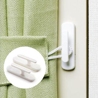 【尚美】窗簾綁帶掛鉤 草掛 耳掛 黏貼式H型掛勾 窗簾掛鉤 窗簾拉繩收納掛勾 多功能粘勾 免釘免鑽孔 窗簾紮帶掛鉤