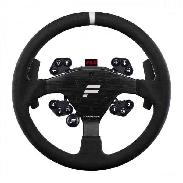 Fanatec R320 Alcantara Steering Wheel V2 液晶鋁合金磁吸換檔撥片麂皮圓盤方向盤面