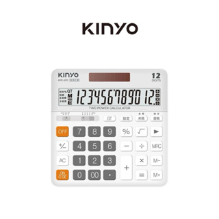 【kinyo】12位元寬螢幕稅率計算機｜上課 收銀 財務 學校 辦公 會計 事務所 太陽能 電池 稅率