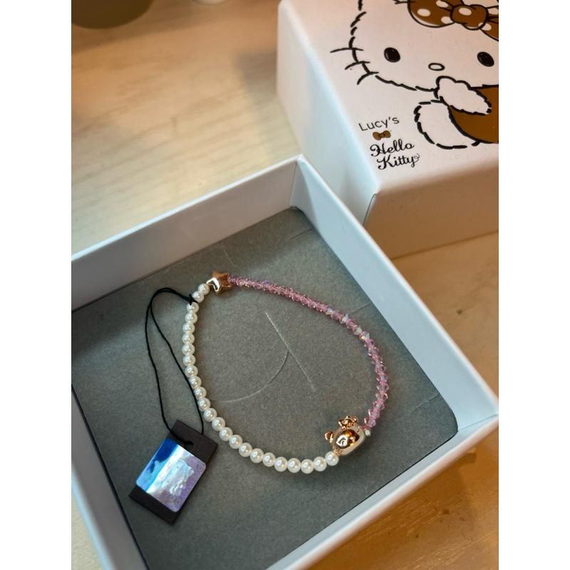 全新Lucy’s凱蒂貓聯名珍珠水晶星星手鍊 Hello Kitty💍✨🌟