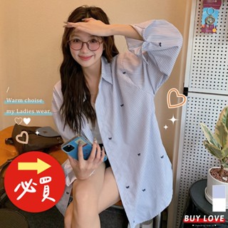 【買到戀愛】女裝 隔日到貨 高階感蝴蝶結線條寬鬆長袖襯衫 多色 襯衫 小外套 長袖上衣 女裝 女上衣【FT5713】