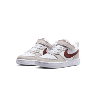 Nike Court Borough Recraft HF 小 中童 灰白咖啡 魔鬼氈 透氣 休閒鞋