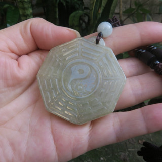 Coco緬甸玉 冰糯種翡翠八卦掛件 無摳裂紋 翡翠a貨附證書 現貨在臺北市