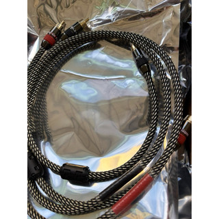 現貨美國Monster Cable怪獸1米無氧銅發燒線雙消磁環RCA有方向性音頻線訊號線高cp值音頻線