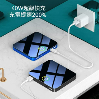 2025新款 快充 隨身充 超薄小巧 迷你快充 行動電源20000毫安大容量 便攜式行動電源 蘋果華為通用