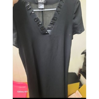 DKNY V領短袖洋裝