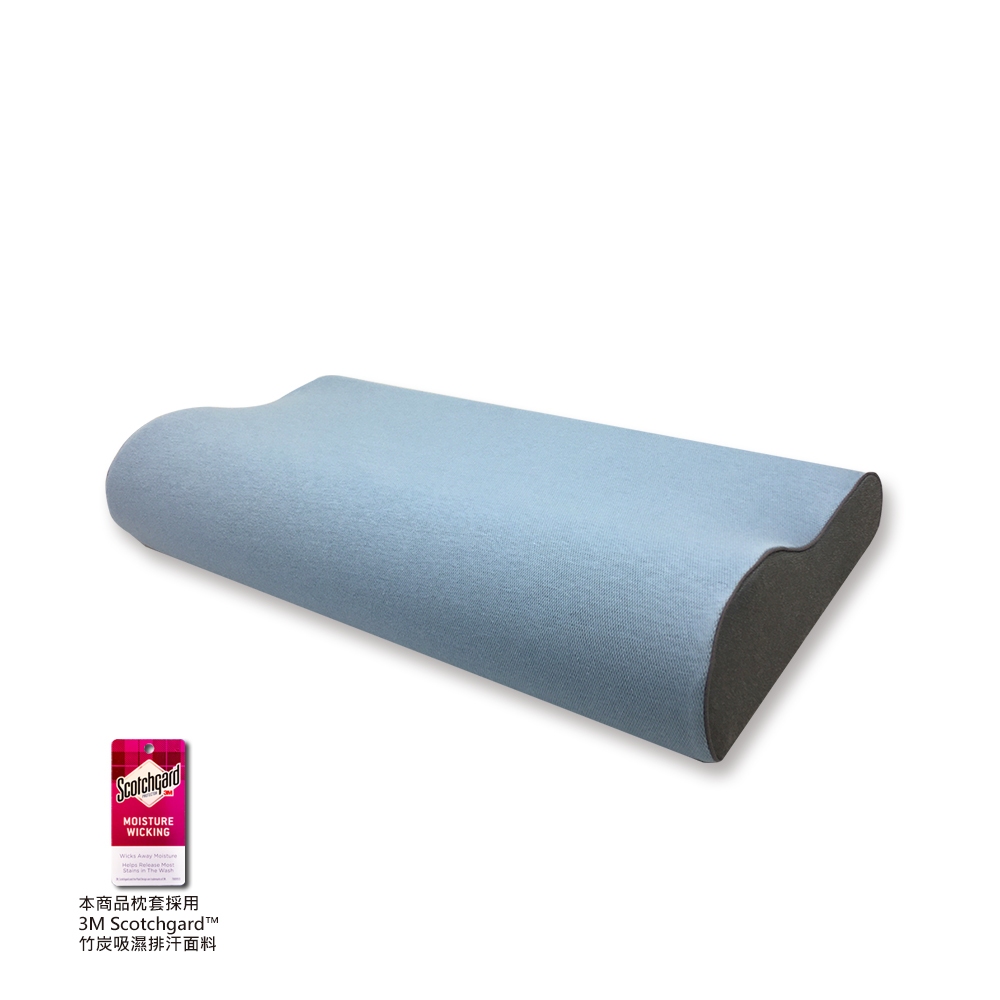 VANDINO【記憶枕】備長炭 3M排汗布 可調整式 人體工學 舒眠 記憶枕頭 MIT台灣製／六種高度 贈1號側墊片*3