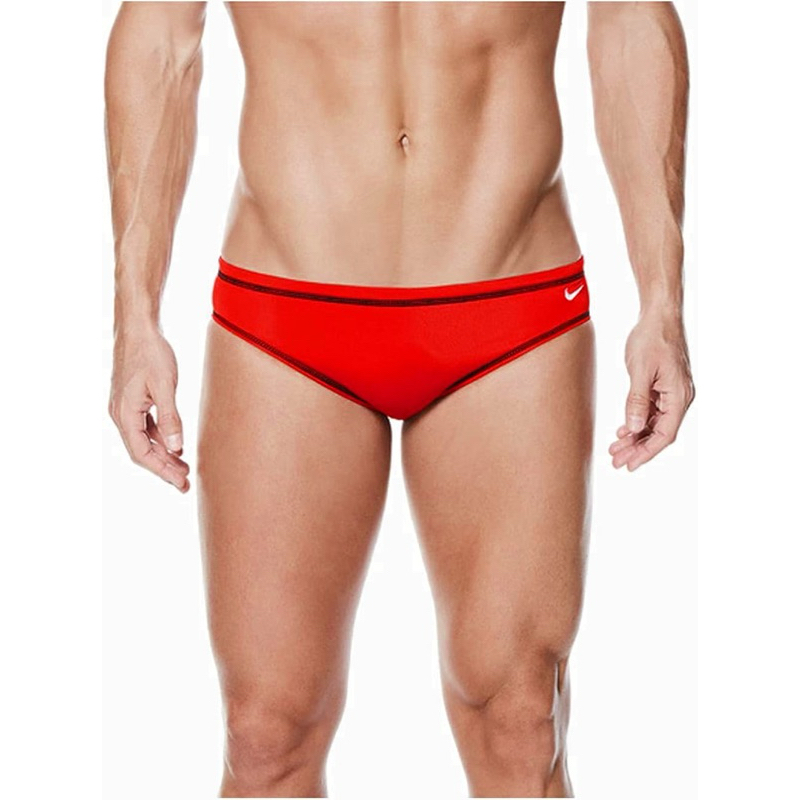 零碼全新正品 ，NIKE 男泳褲（三角），紅色，（Size:30)