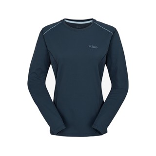 【RAB】QBL08 女款 Force LS Tee 輕量防曬抗臭長袖排汗衣 暴風藍