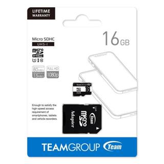 Team 十銓 16G 16GB 500X 80MB/s MicroSDHC UHS-I 高速記憶卡 終保