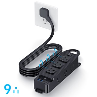 【超取免運】2400W 延長線 電源插座 電源延長線 插座 過載保護 超薄扁頭扁線系列 USB+Type-C+PD延長線