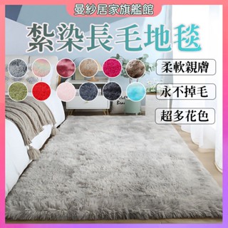 扎染長毛地毯 臥室滿鋪地毯 床邊地毯 地毯地墊 絨毛地墊 北歐大地毯 床邊小地毯 居家毛絨地毯 客製化尺寸 秋冬必備地毯