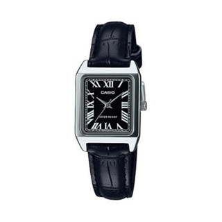 CASIO 卡西歐 方形復古 羅馬時刻 皮帶腕錶 - 黑麵 (LTP-V007L-1B) [ 秀時堂 ]