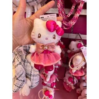 大阪 環球影城 Hellokitty 珍珠鍊子吊飾娃娃 蝴蝶結Hellokitty娃娃吊飾