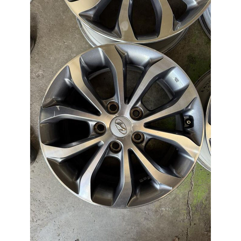 🟥 阿傑 原廠鋁圈 16吋 HYUNDAI 現代 ELANTRA EX 黑底抛光面 5孔114.3 i30 TUC