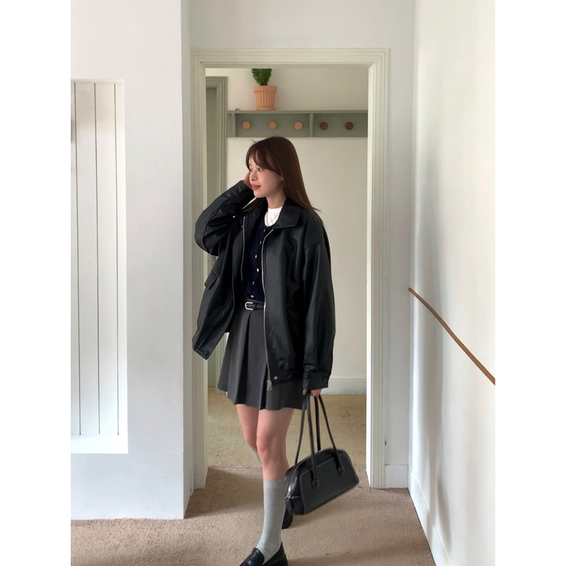 Beforesunrise-機車夾克大皮外套(B241013)