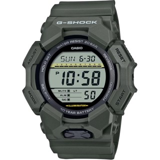 CASIO 卡西歐 G-SHOCK 軍綠色10年電力 大螢幕電子錶 學生錶 GD-010-3