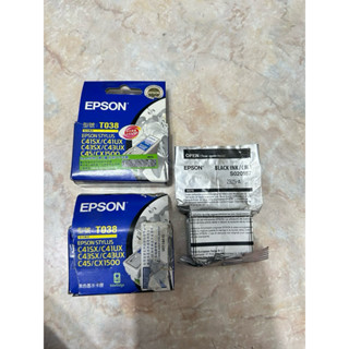 EPSON 印表機原廠墨水匣 T038 噴墨墨水匣 黑色 3入
