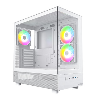 ~逢甲星逵電腦~ MONTECH XR 全景電腦機殼 內建ARGB PWM風扇x3 全新品 白色