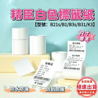 臺灣現貨💯精臣標籤紙 B21s B1 B3s K3 標籤紙 白色標籤紙 商品標識 食品貼紙 熱敏防水貼紙 耐刮無殘膠