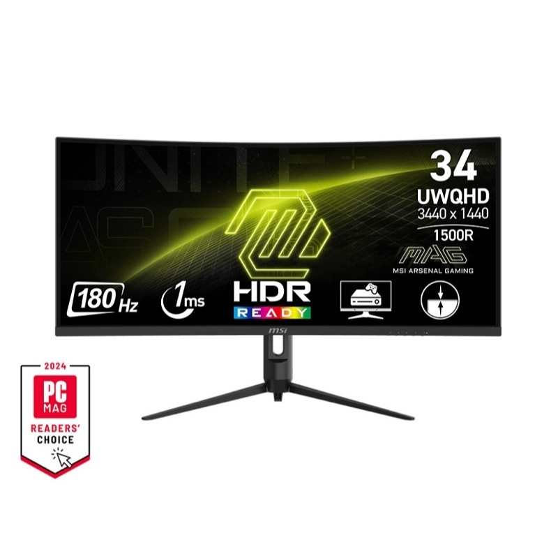 米特3C數位–MSI 微星 MAG 342CQR E2 VA/1500R/180Hz 34吋超寬曲面螢幕