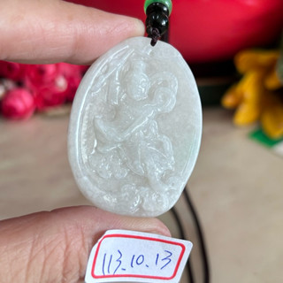 （附證書）臺灣現貨 風火輪 挪奼三太子 三太子 精緻雕刻 中壇元帥 天然翡翠A貨，緬甸玉三太子雕刻墜 項鍊