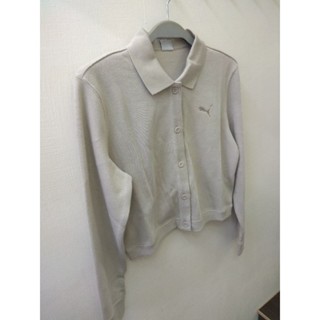 有間店🔹 PUMA 流行系列 Artisanal 女生 Polo領 刺繡 針織外套 奶杏色 62997068
