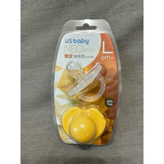 全新未使用 US baby 優生新3代NEO安撫奶嘴拇指型L/6個月以上(黃）