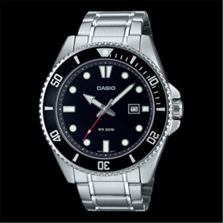 CASIO 卡西歐 黑水鬼 槍魚 200米潛水錶 運動手錶 不鏽鋼錶帶- 黑 (MDV-107D-1A1) [秀時堂]