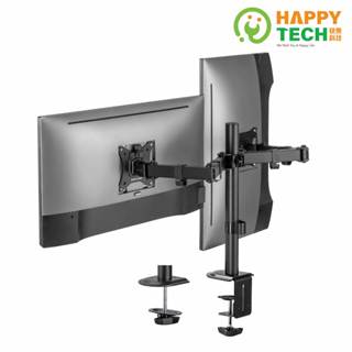 【HappyTech】T26-C02V1 雙螢幕 桌上型 螢幕支架 懸浮架 螢幕增高架17-32吋適用 夾鎖2用