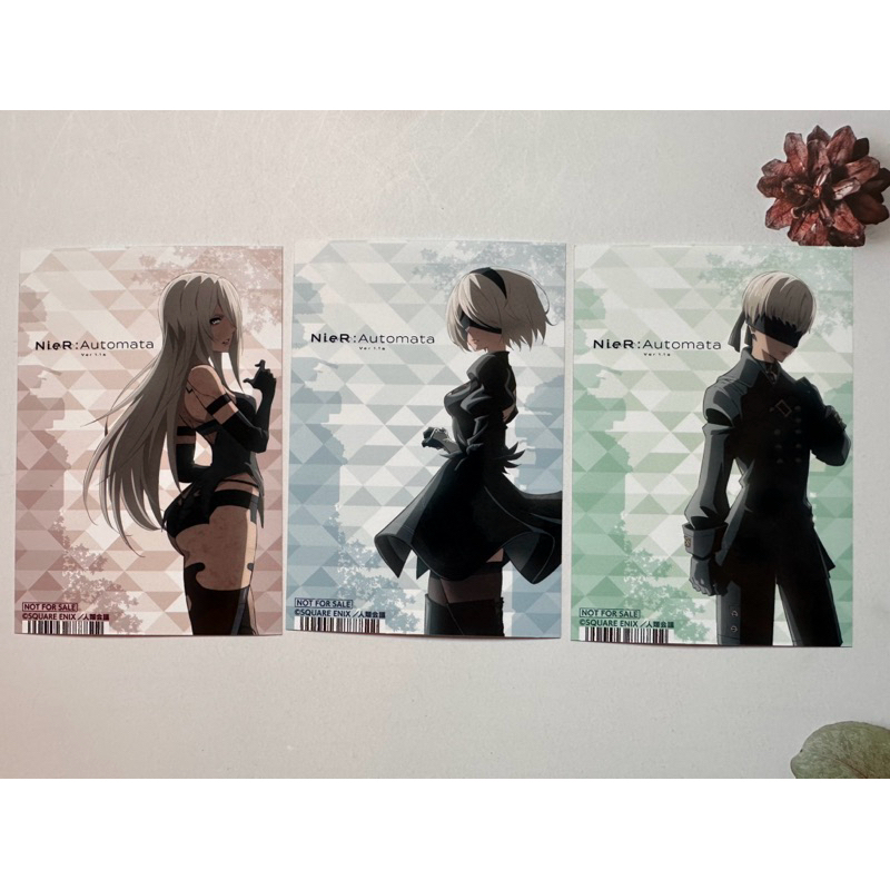 ￥My公仔￥ 日本限定 日版 尼爾 自動人形 NieRAutomata 安利美特 特典 寄葉 2B 9S A2 明信片