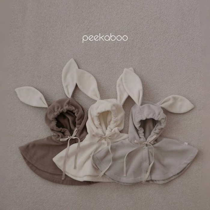 peekabo 垂耳兔連帽斗篷｜寶寶外套 嬰兒 女寶 兒童外套 兒童衣服 寶寶衣服 嬰兒衣服 韓國童裝