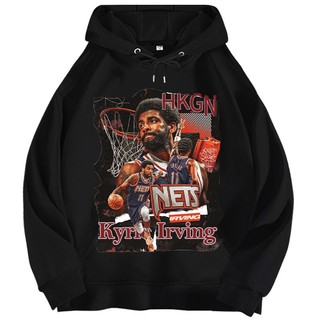 厄文 Kyrie Irving 美式復古帽T寬鬆衛衣連帽大學t 男生衛衣 男生上衣 秋冬新款休閒帽T 長袖上衣 運動風