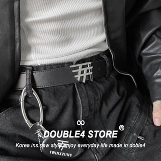 【DOUBLE4】高品質韓系男生皮帶 TWINX21INS 不鏽鋼頭 耐用 韓系穿搭 休閒 男生皮帶 皮帶男 D12