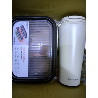 樂扣樂扣微笑騎士不鏽鋼隨性被杯,積木耐熱玻璃保鮮盒