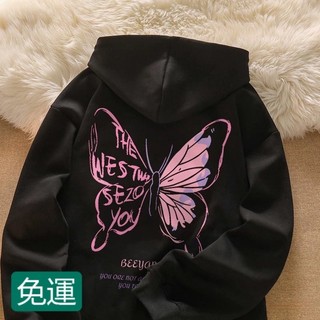 台灣出貨 原創塗鴉酷潮 上衣 薄上衣 蝴蝶結上衣 連帽上衣 美式上衣 百搭上衣 設計感上衣 開衫上衣 秋天上衣 寬鬆上衣